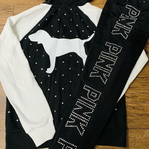 VS PINK PUP RHINESTONE BLING OUTFIT SET S - Picture 2 of 16